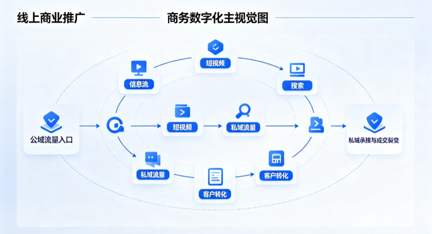 饶河县线上商业推广怎么做？全域流量闭环搭建与低成本转化实战指南